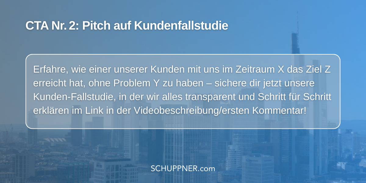 Call to Action Nr 2 - Pitch auf Kundenfallstudie