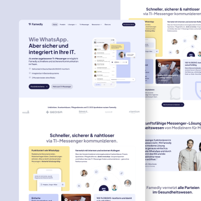 Famedly: SaaS-Website für den ersten TI-Messenger