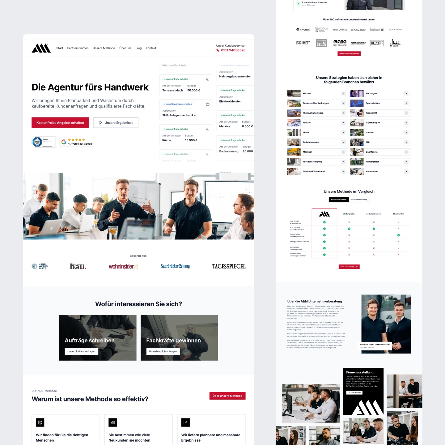 Website Relaunch für die A&M Unternehmerberatung