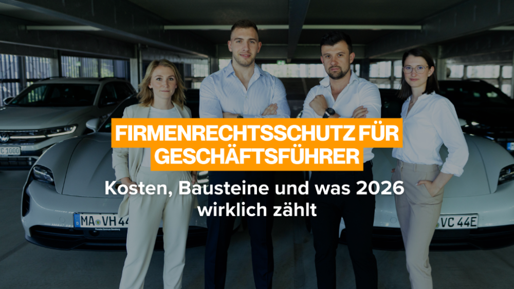 Firmenrechtsschutz für Geschäftsführer: Kosten, Bausteine und was 2026 wirklich zählt