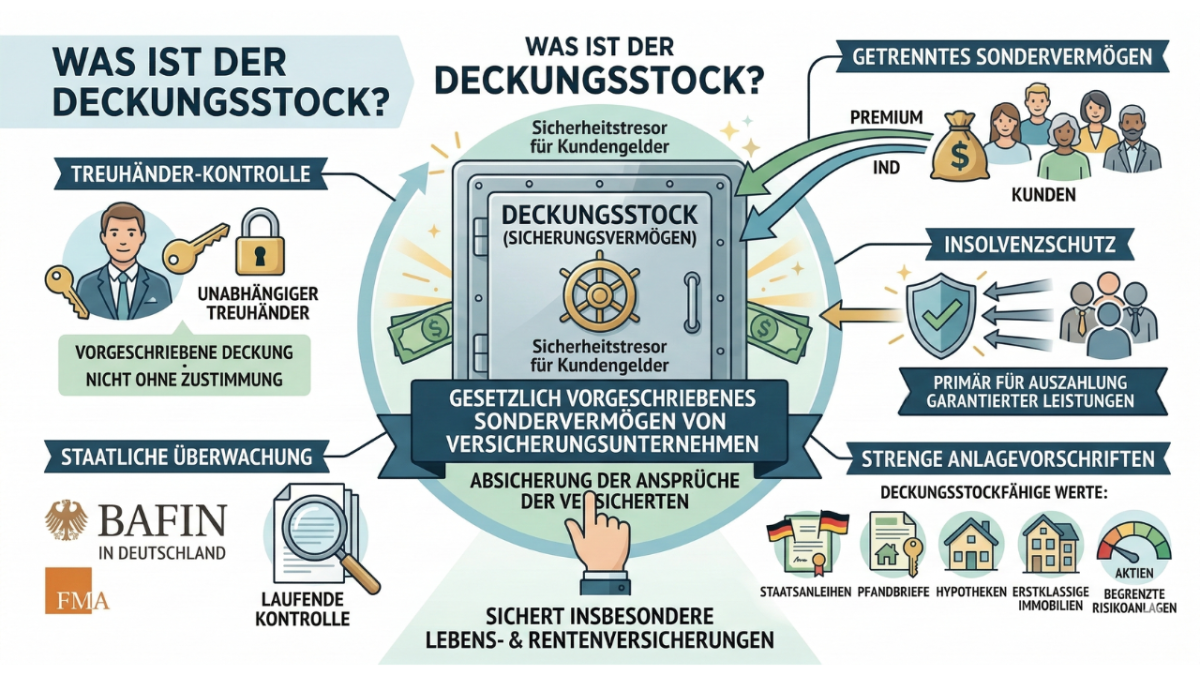 Abbildung des Deckungsstocks / Sicherungsvermögens
