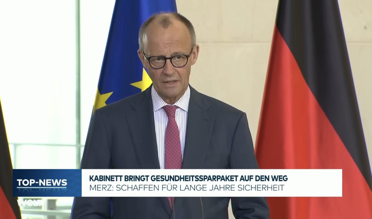Bundeskanzler Merz wendet sich mit den Nachrichten an die Bevölkerung. Quelle: https://www.youtube.com/watch?v=xXe1pV6laVQ&t=15s, abgerufen am 01.05.2026