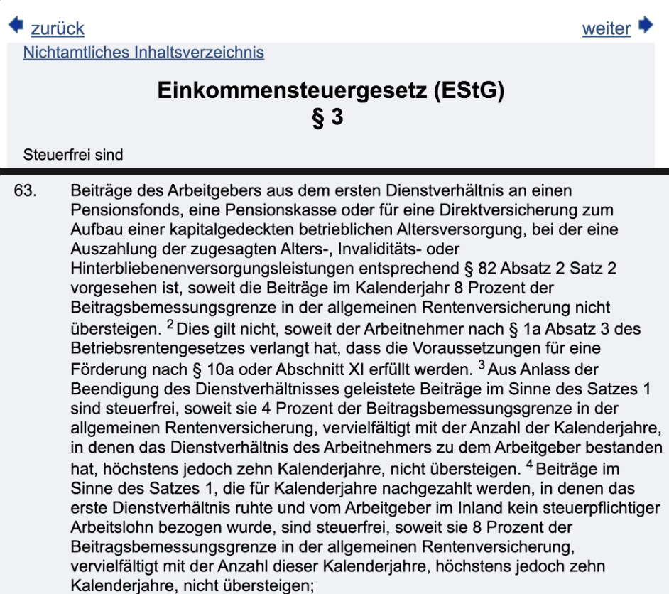 Auszug aus §3 Nr. 63 EStG