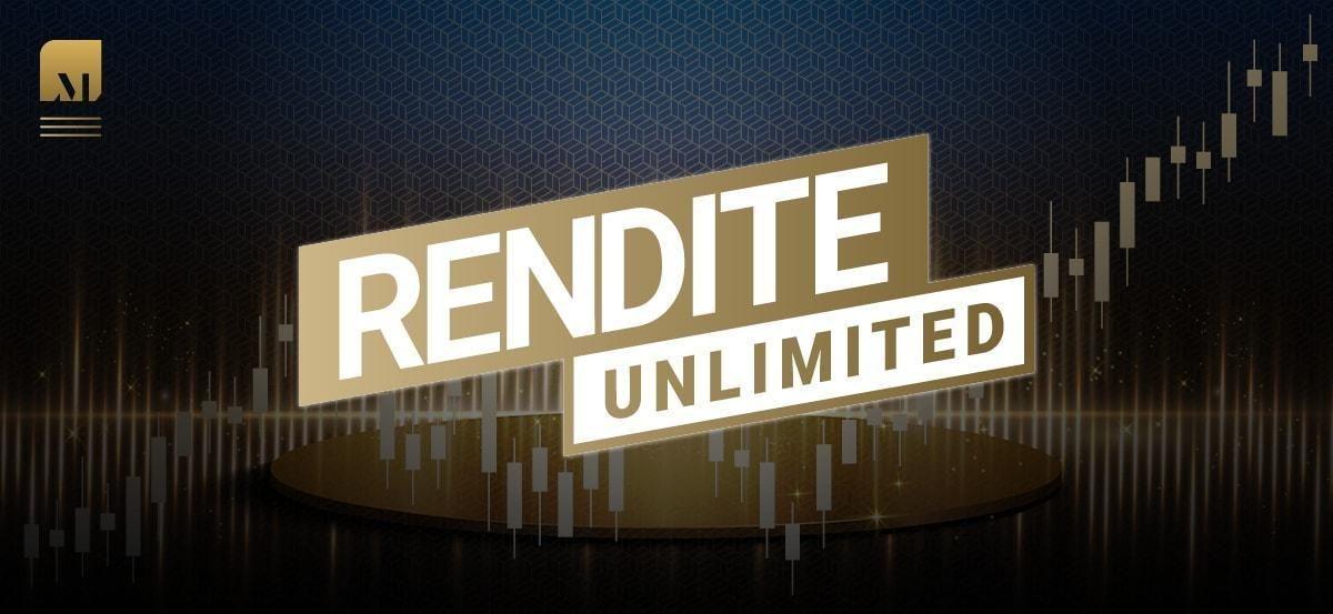 Das Rendite Unlimited-Logo wird von Markttrends begleitet.