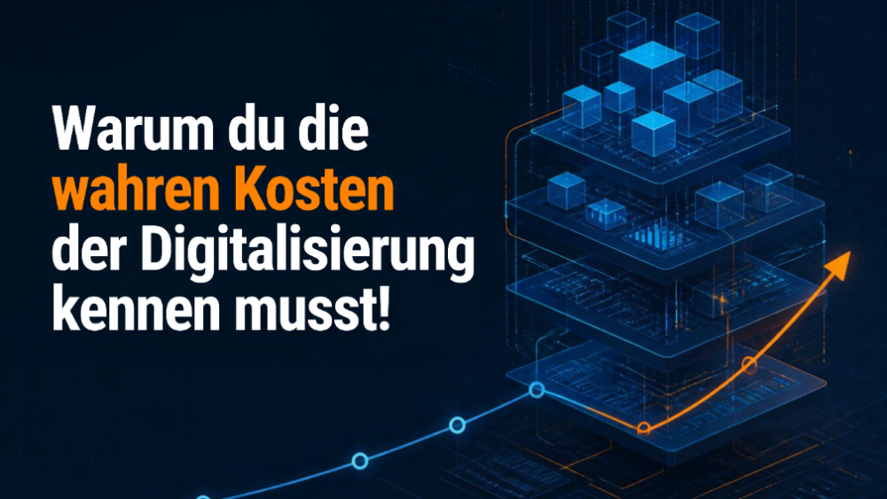 Grafik zur Erklärung der wahren Kosten der Digitalisierung mit Datenvisualisierung.