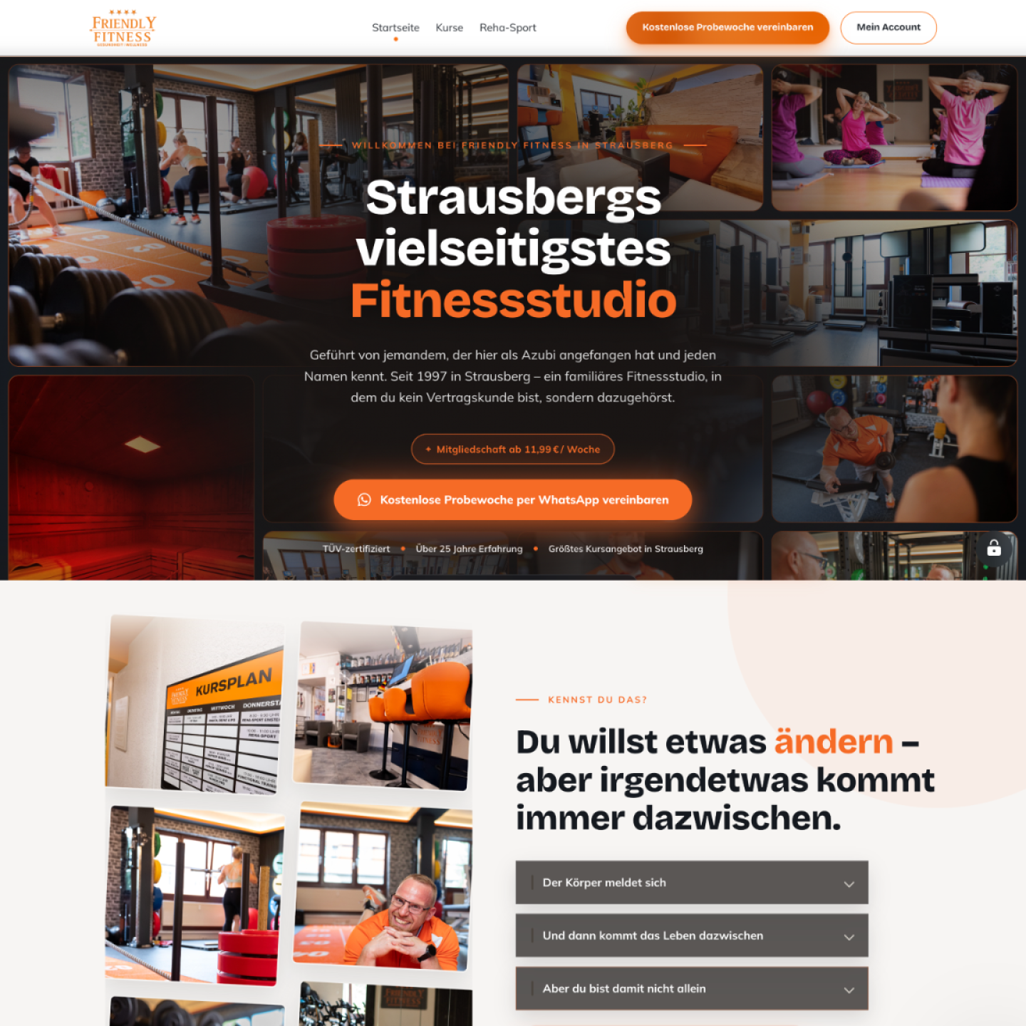 Website Relaunch Fitnessstudio - friendlyfitness.de