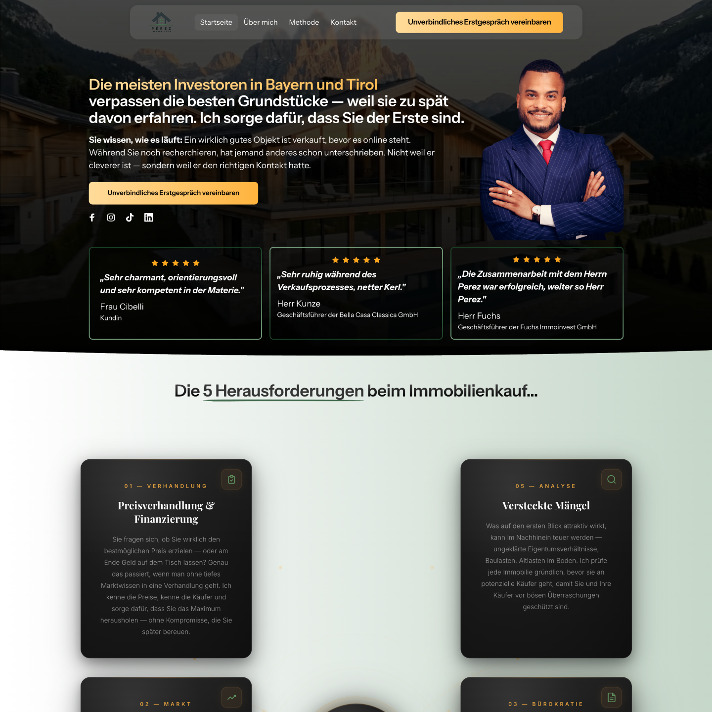 Neue Website für Immobilienmakler aus Nürnberg -  perezimmobilien.de