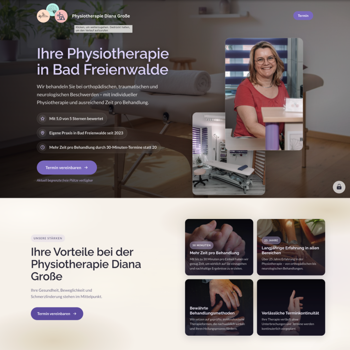 Website Relaunch Physiotherapie - physio-dianagrosse.de