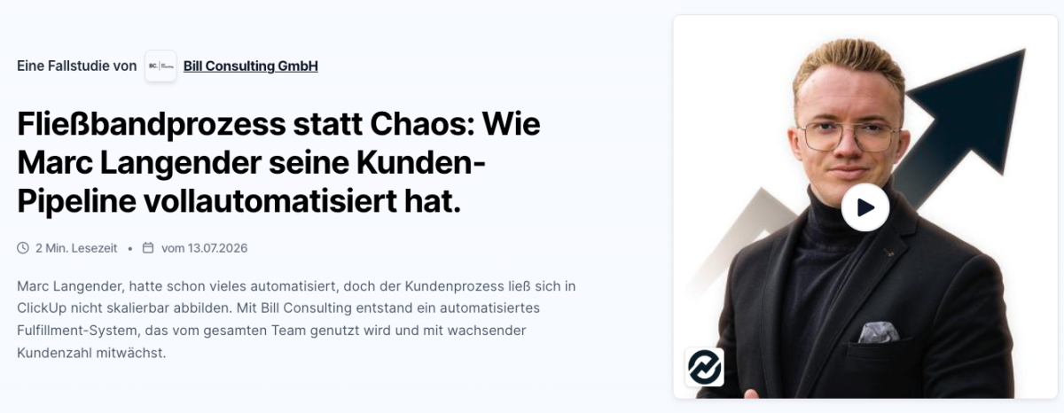 Marc Langender erklärt, wie er seine Kundenpipeline automatisiert hat.