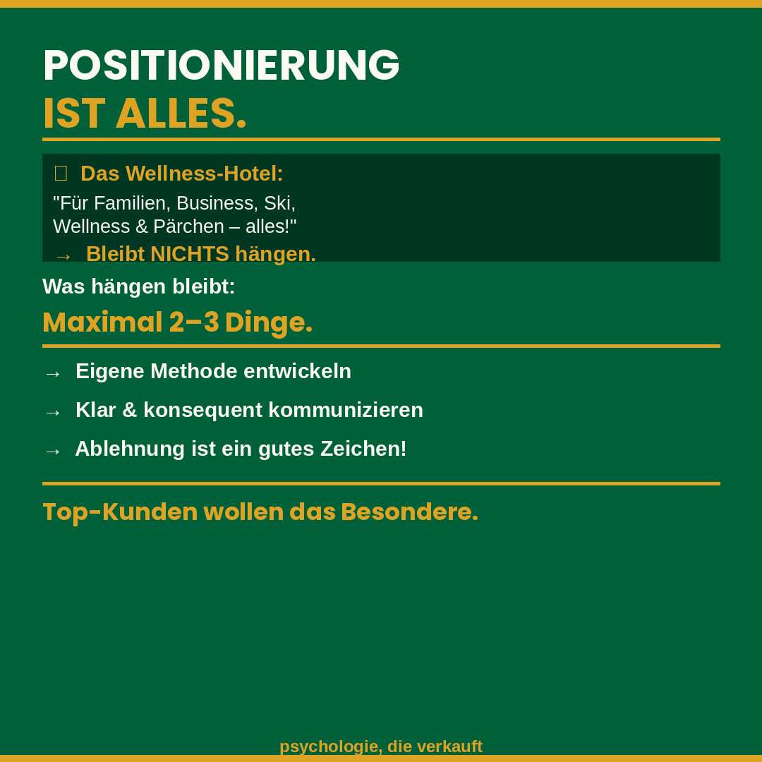 Positionierung: Grafik über Positionierung und Kante zeigen – Bauchladen vs. unverwechselbare Methode | psychologie, die verkauft by Matthias Bullmahn