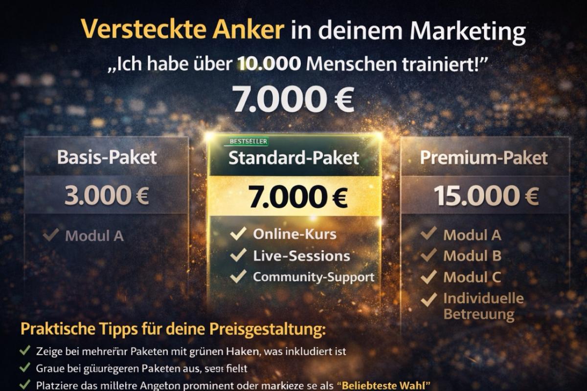 Der Anker Effekt im Vertrieb & Marketing - Matthias Bullmahn | psychologie, die verkauft