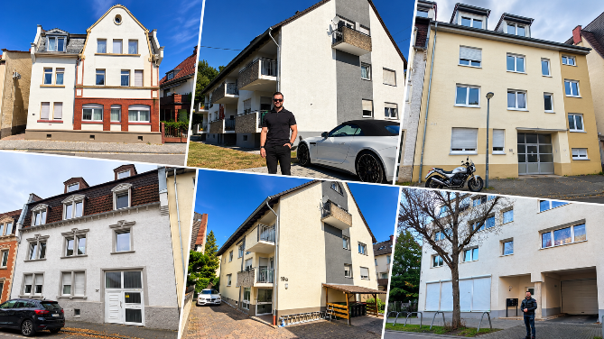 Verschiedene Immobilienobjekte, die Teil einer Immobilienstrategie sind.