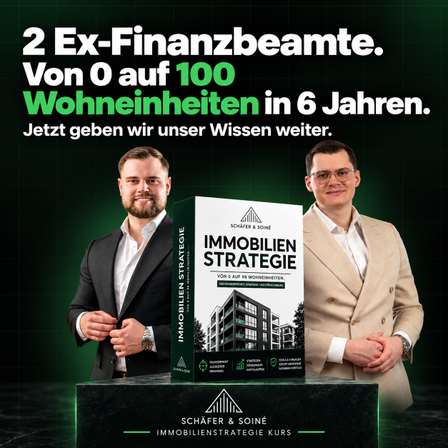 Zwei Ex-Finanzbeamte präsentieren ihre Immobilienstrategie für 100 Wohneinheiten.