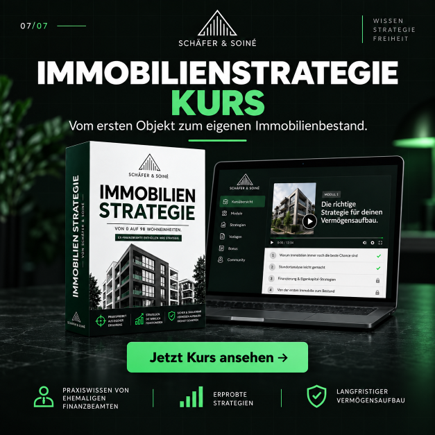 Informationen zu unserem Immobilienstrategie Kurs für den Aufbau eines Bestands.