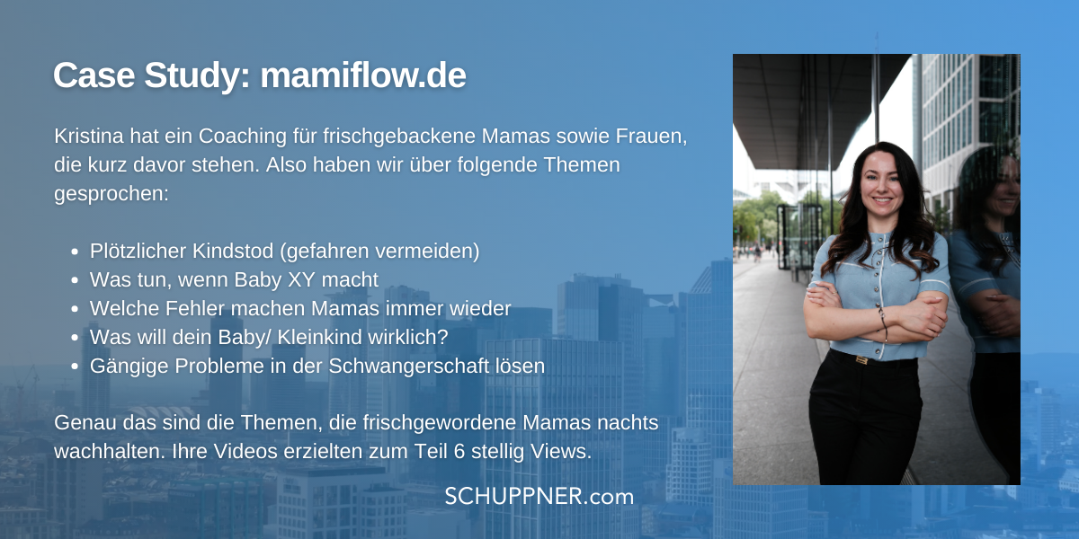 Wir haben unsere Reel Strategie für unsere Kundin mamiflow.de umgesetzt.
