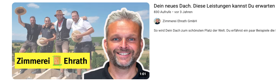Praxisbeispiel: Einfaches Vorstellungsvideo einer Zimmerei