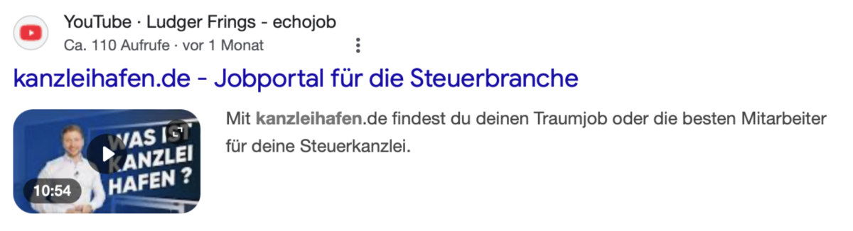 Praxisbeispiel von kanzleihafen.de