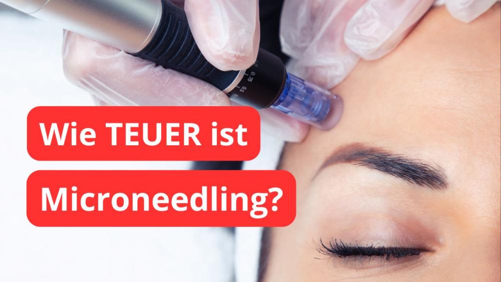 Eine Kosmetikerin führt Microneedling durch, um die Haut zu verjüngen.