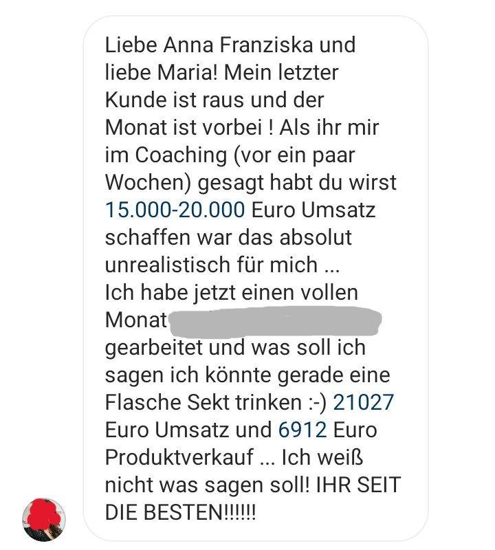 Screenshot Kundin mit apparativen Kosmetikinstitut - Kundenerfahrung Beauty Business Consulting