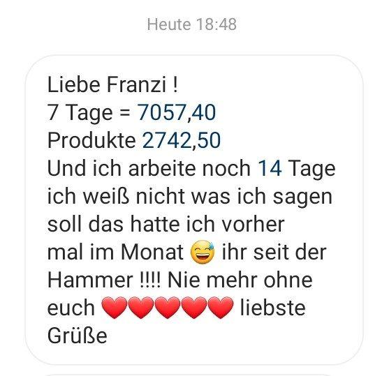 Screenshot einer Kundin aus dem Training - Beauty Business Consulting