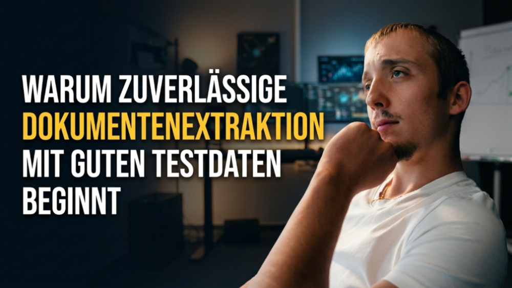 Der Beitrag erklärt, warum zuverlässige Dokumentenextraktion mit guten Testdaten beginnt.