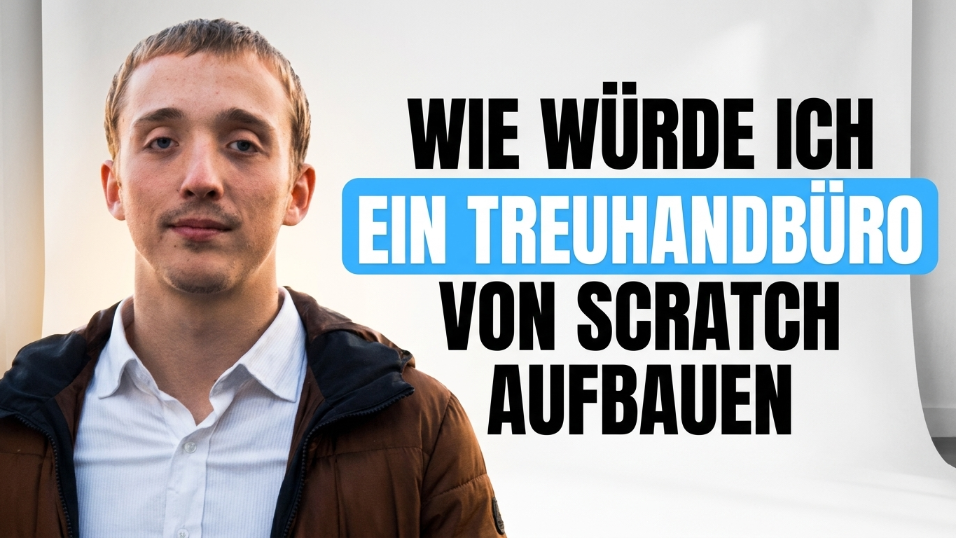 Junger Mann erklärt, wie man ein Treuhandbüro aufbauen kann.