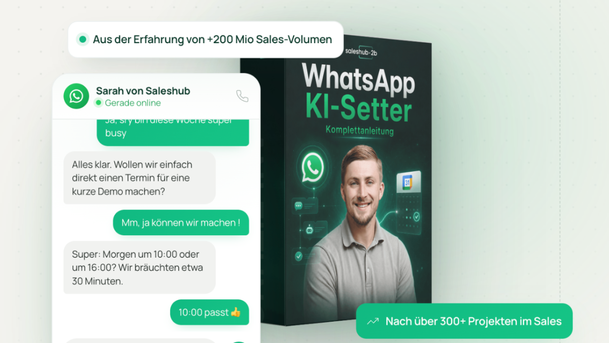 WhatsApp KI-Agent: Beispielchat mit automatisierter Leadqualifizierung.