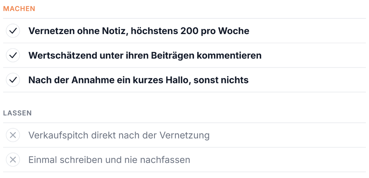 Checkliste für LinkedIn als Vertriebskanal für kleine Teams mit wichtigen Tipps.