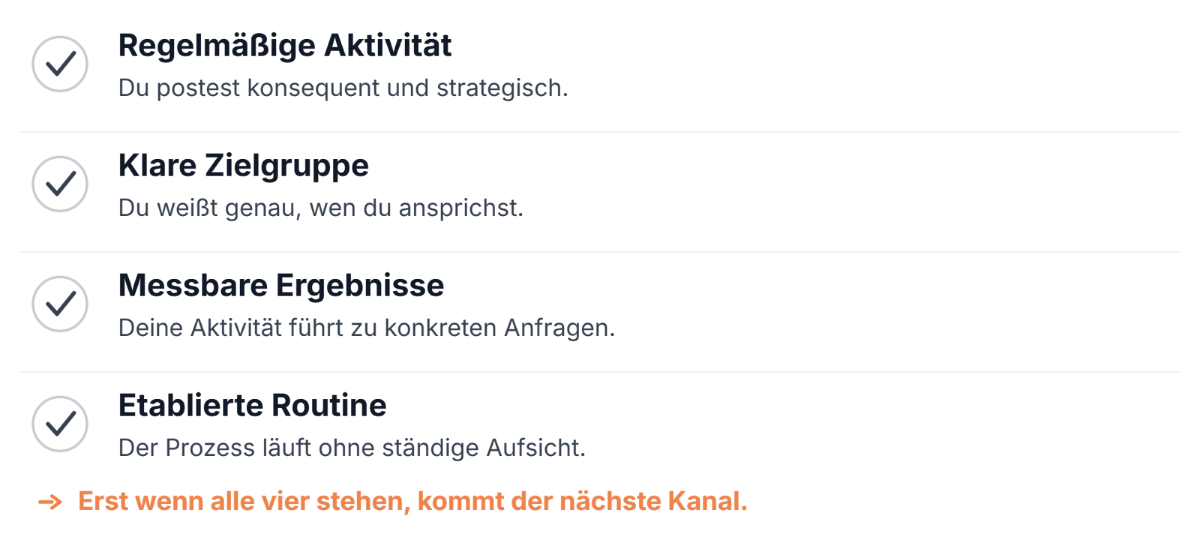 Eine Übersicht über besondere Aktivitäten auf LinkedIn als Knotenpunkt.
