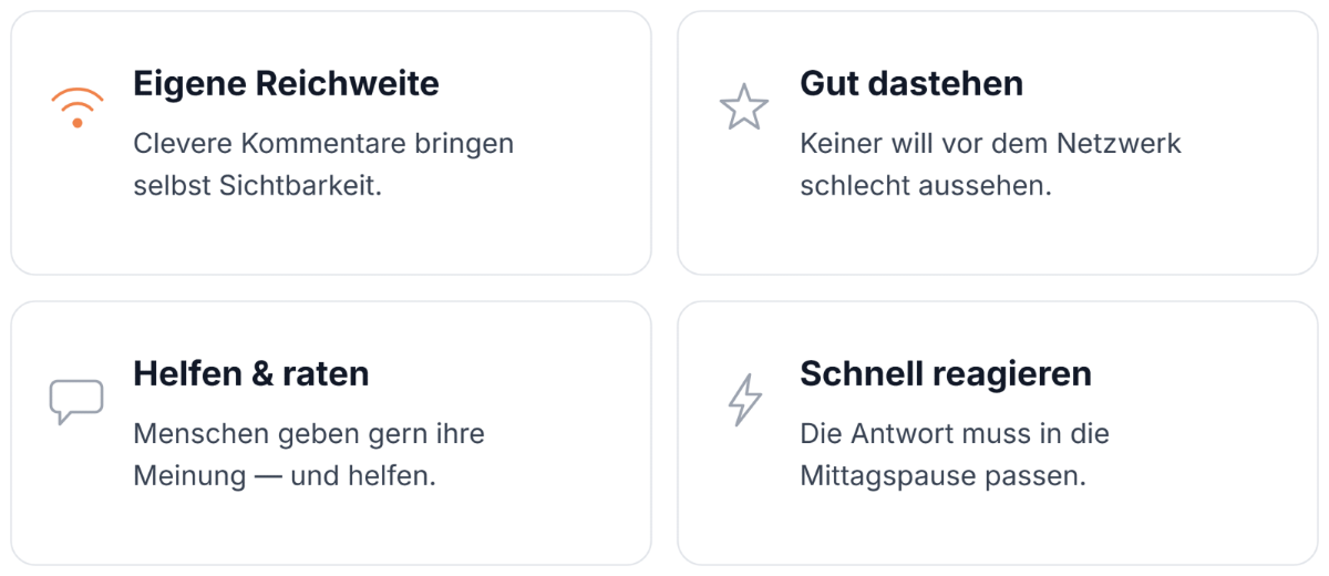 Diese vier Motive treiben Leser zur Reaktion - ignorierst du sie, verpufft dein Post.