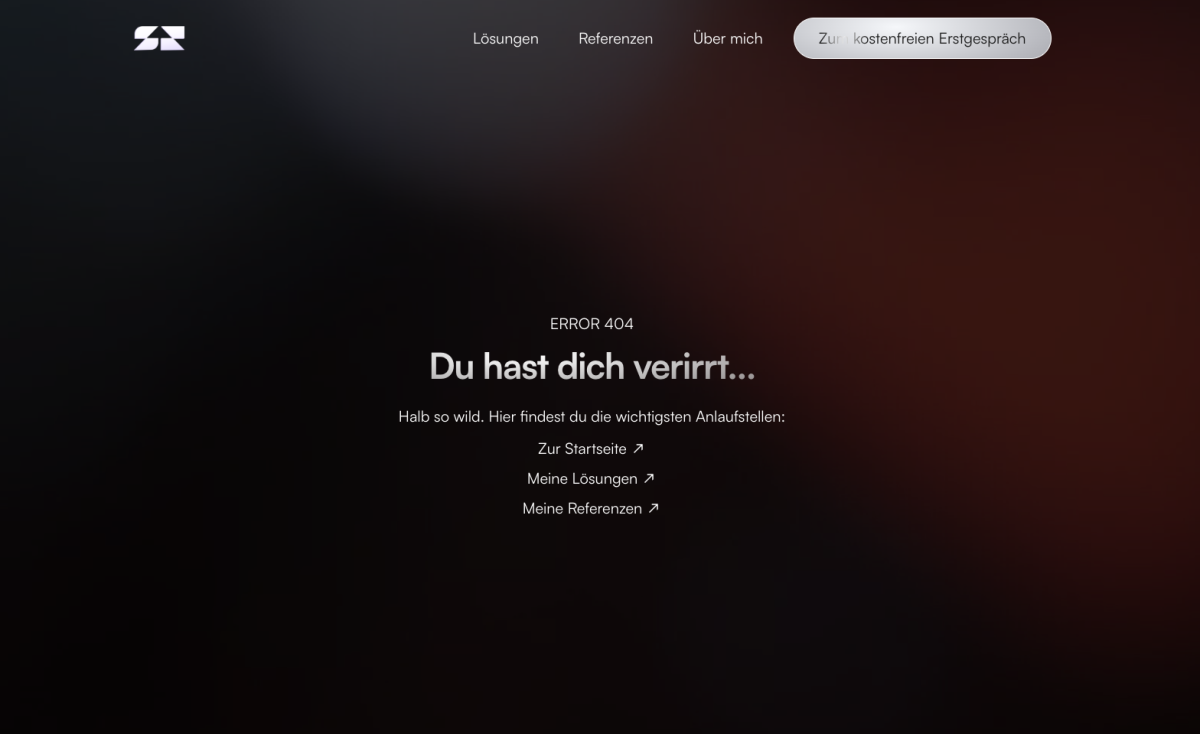 Meine 404-Seite als Beispiel