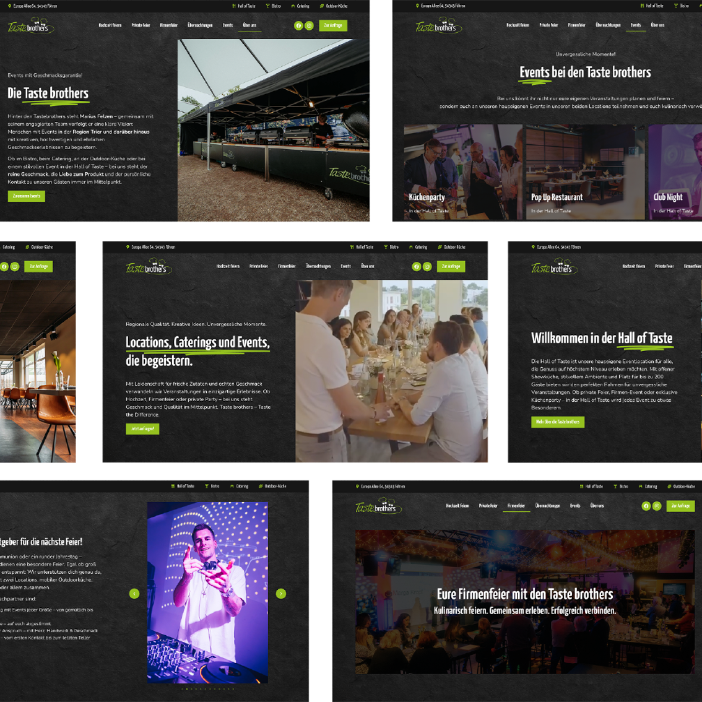 Website-Relaunch für die Tastebrothers: Digitale Bühne für besondere Events