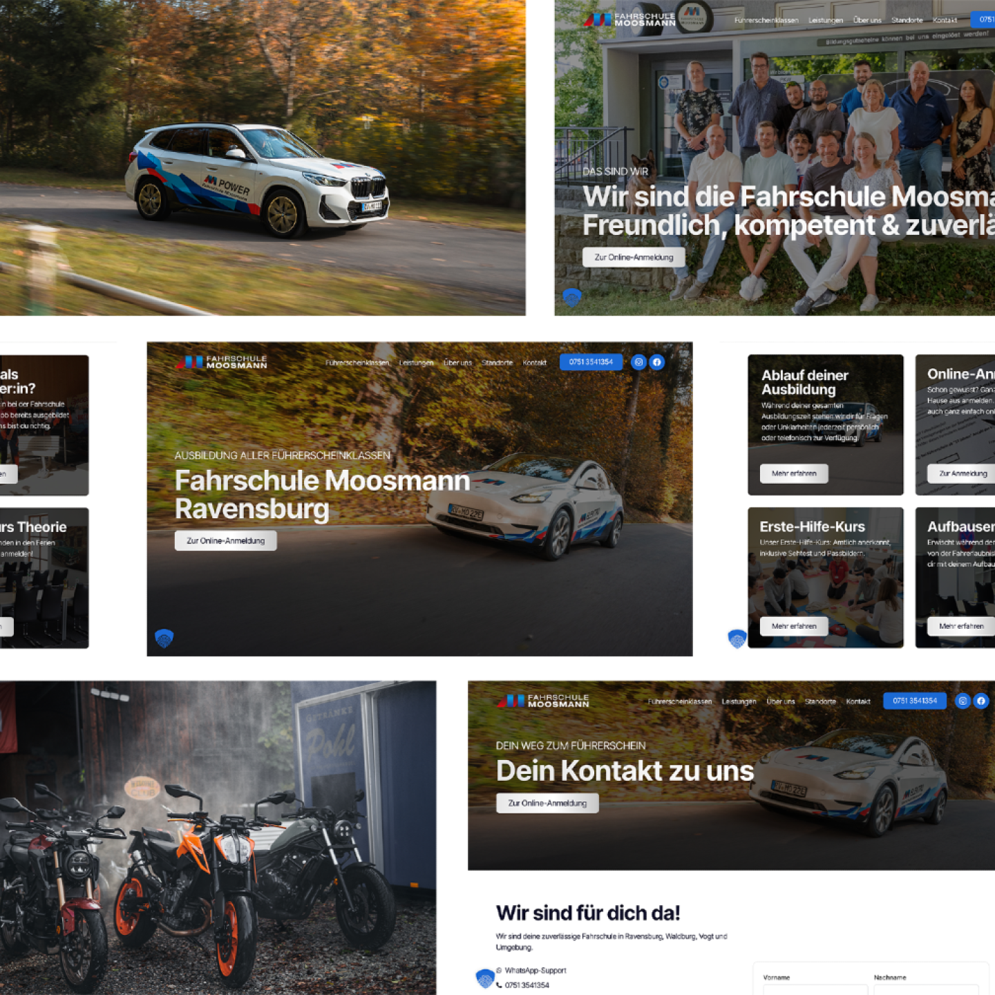 Die Fahrschule Moosmann aus Ravensburg glänzt mit einer neuen Website | + 30 % Online-Anmeldungen