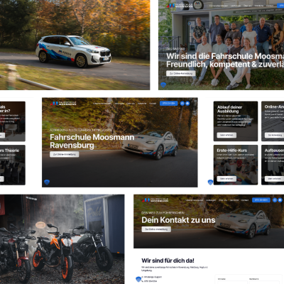 Die Fahrschule Moosmann aus Ravensburg glänzt mit einer neuen Website | + 30 % Online-Anmeldungen