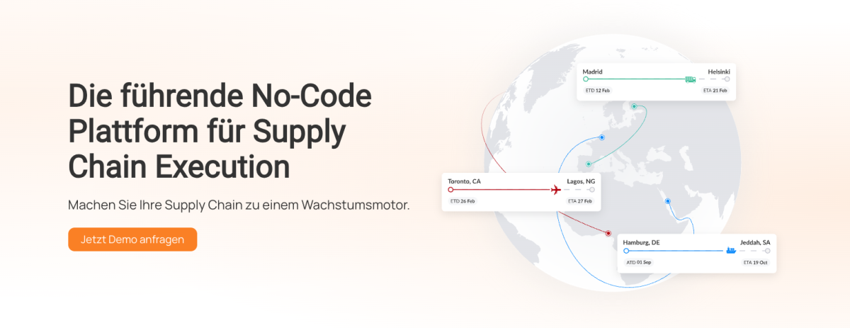 Hero-Bereich der Website von Logward.
