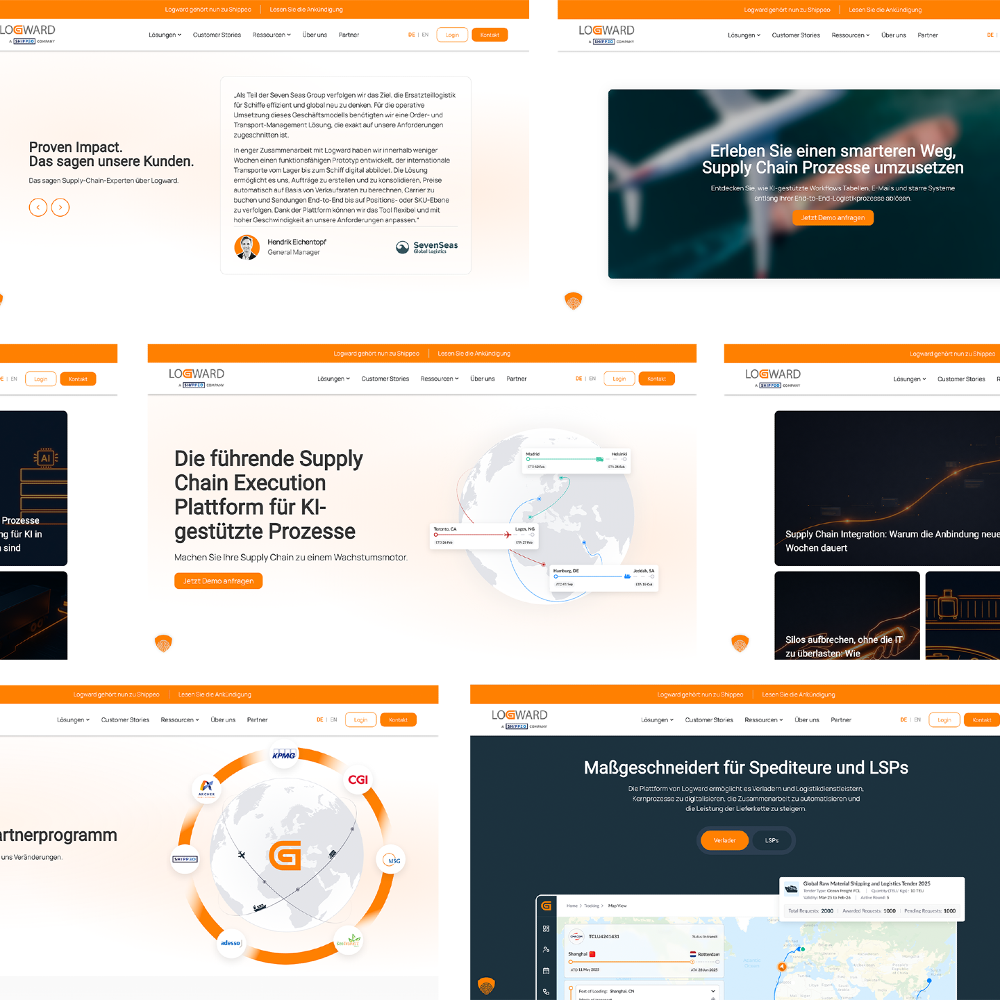 Neue Website für Logward: Die globale Supply-Chain-Plattform