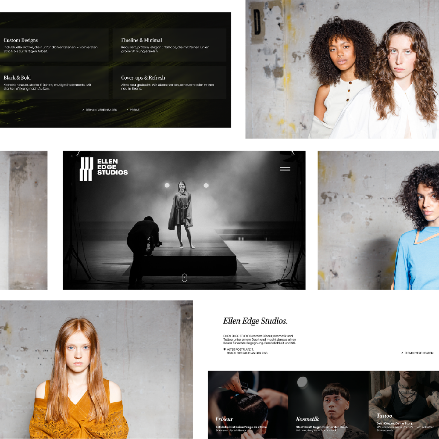 Website für ELLEN EDGE STUDIOS: Von Friseursalon zur Lifestyle-Marke