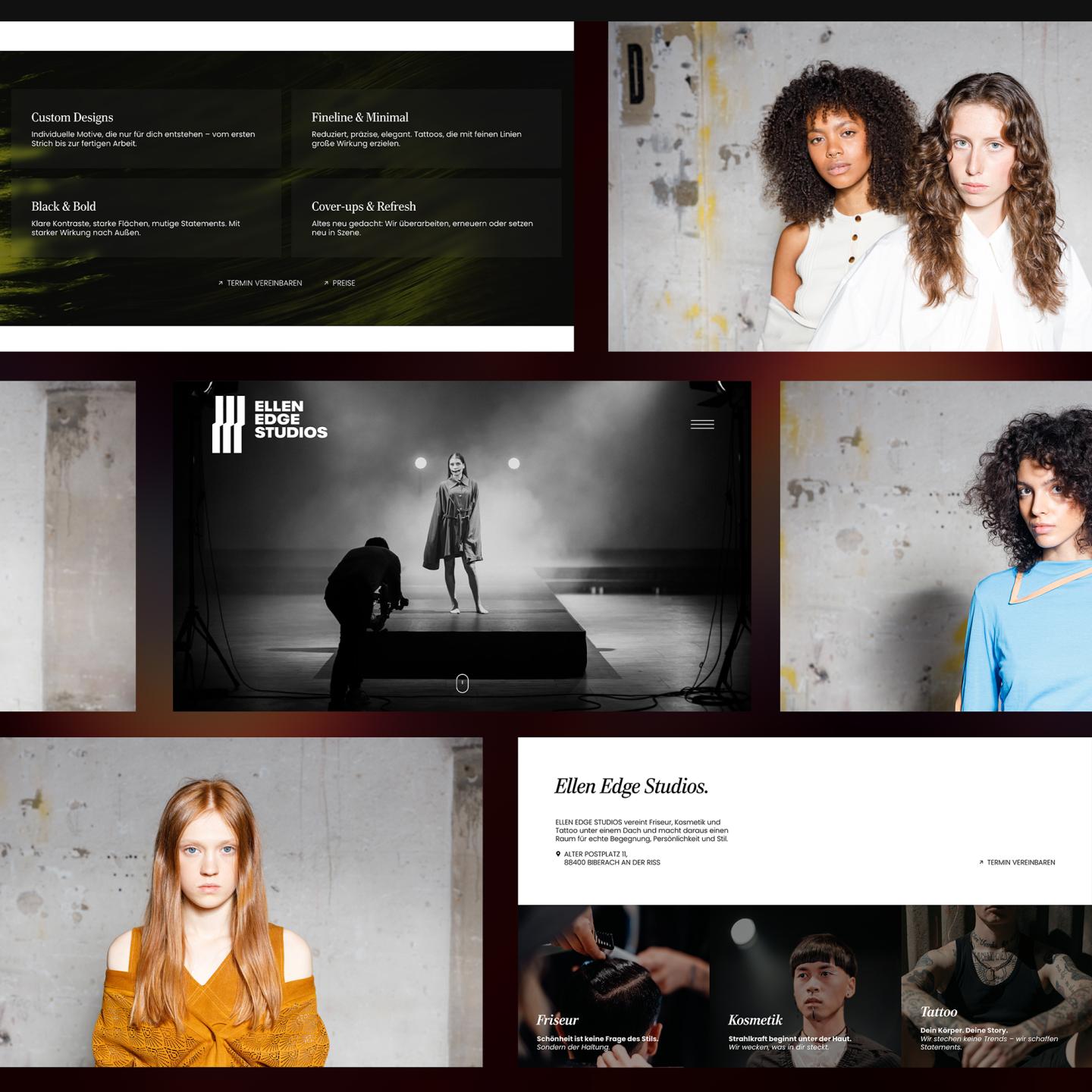 Website für ELLEN EDGE STUDIOS: Von Friseursalon zur Lifestyle-Marke