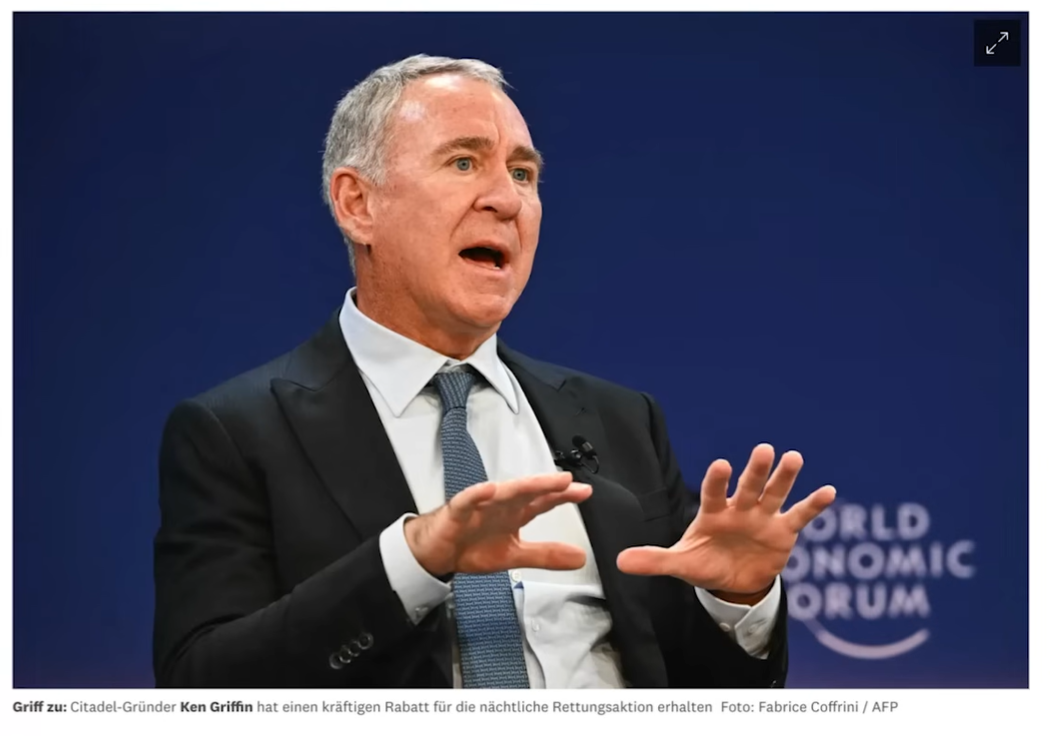 Ken Griffin diskutiert über den Hedgefonds-Crash beim Weltwirtschaftsforum.