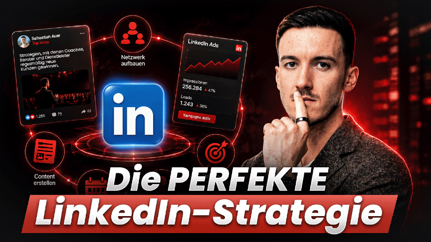 Ein Coach zeigt die perfekte LinkedIn-Strategie zur Kundengewinnung.
