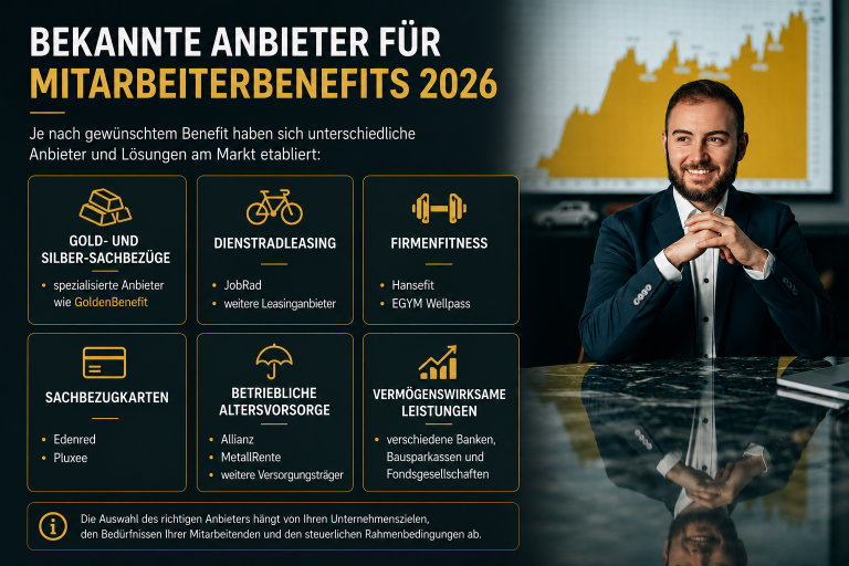 Bekannte Anbieter für Mitarbeiterbenefits 2026