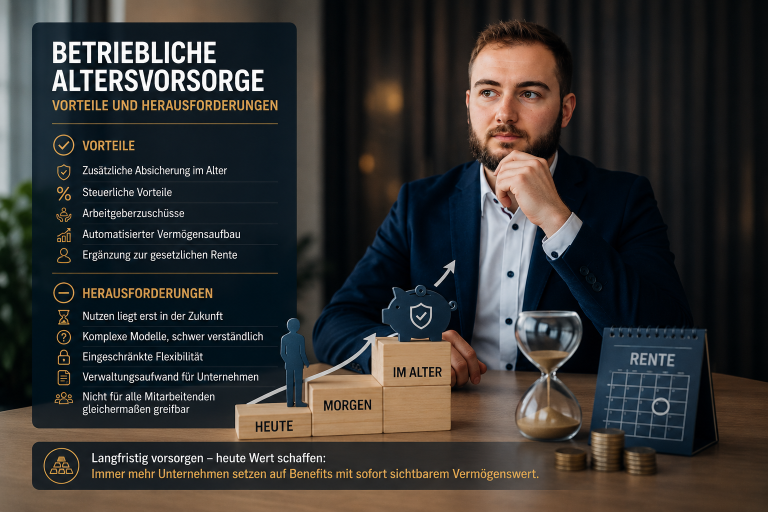 Überblick zur betriebliche Altersvorsorge - Vorteile und Herausforderungen