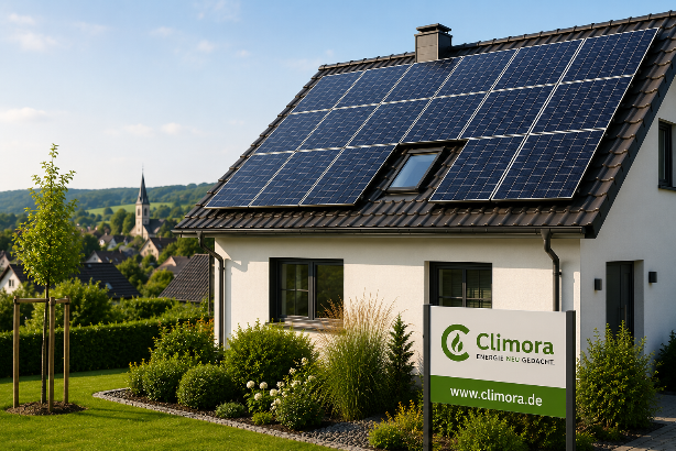 Photovoltaikanlage auf Einfamilienhaus in Buchholz mit optimaler Dachausrichtung.