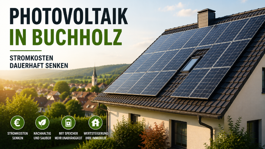 Moderne Photovoltaikanlage in Buchholz für mehr Unabhängigkeit und geringere Stromkosten.