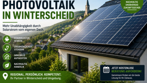 Moderne Photovoltaikanlage in Winterscheid für mehr Unabhängigkeit.