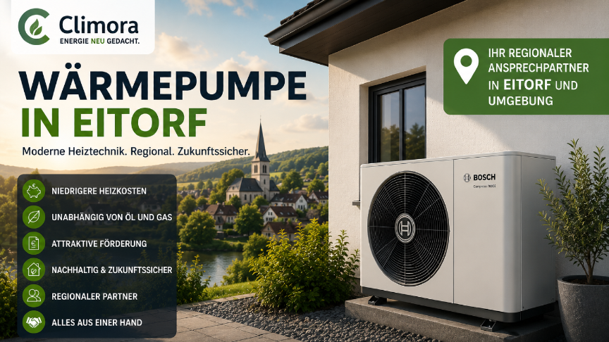 Wärmepumpe in Eitorf: Moderne Heiztechnik vom regionalen Ansprechpartner