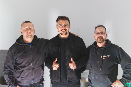 Anthony beim MediaDay mit LARMAX Baumontagegesellschaft mbH