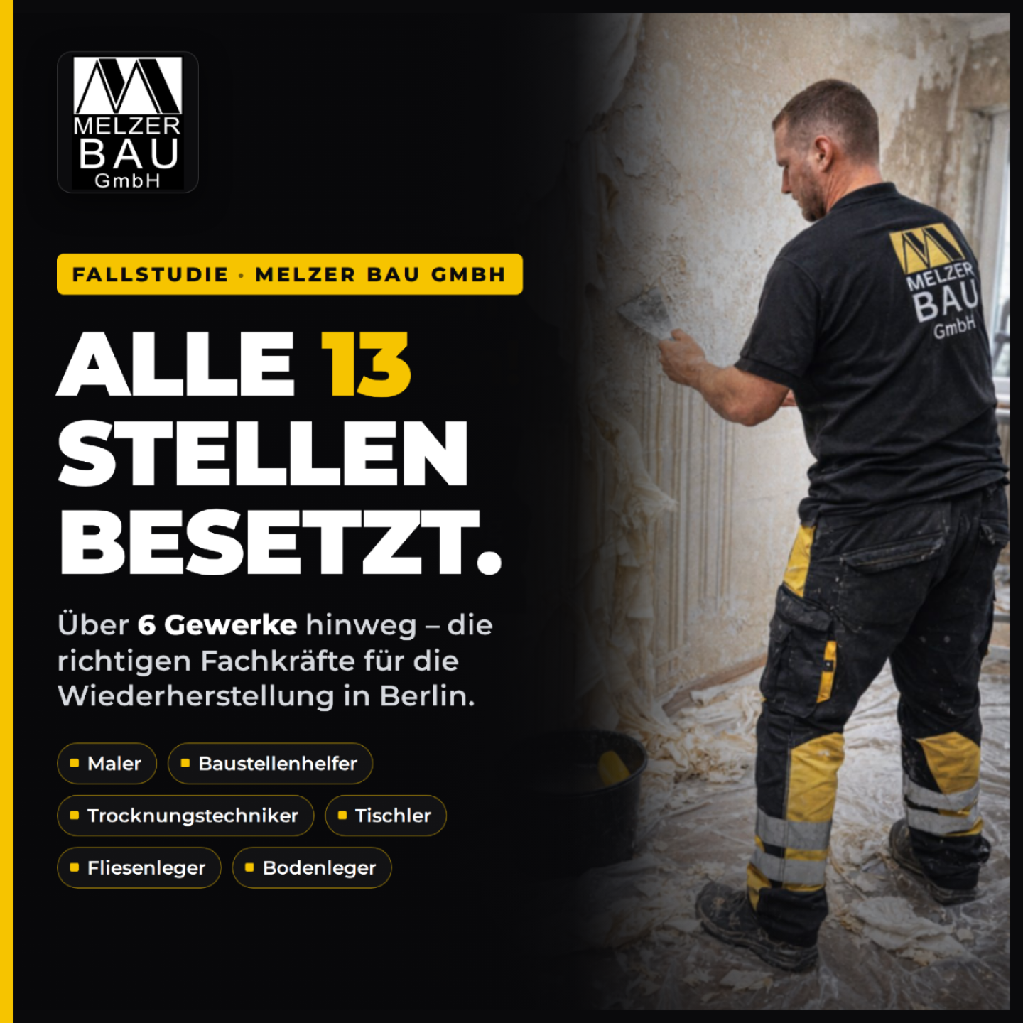 Wir konnten mit der Agentur alle 13 Stellen in unserem Handwerksbetrieb besetzen.