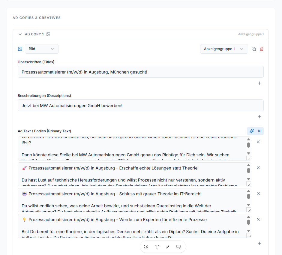 Mit diesem Setup kannst du individualisierte Ads deiner Kunden in unter 10 Minuten launchen.