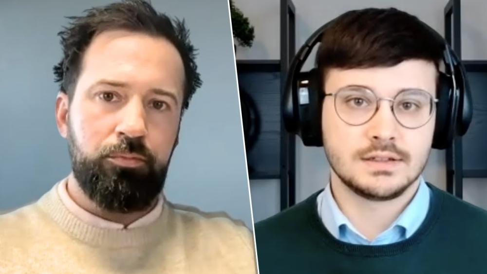 Eugen Beckel und Manuel Wörle tauschen sich über das Thema KI aus